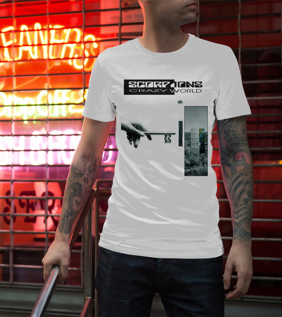 Scorpions Crazy World Key And Door Landscape T-Shirt
