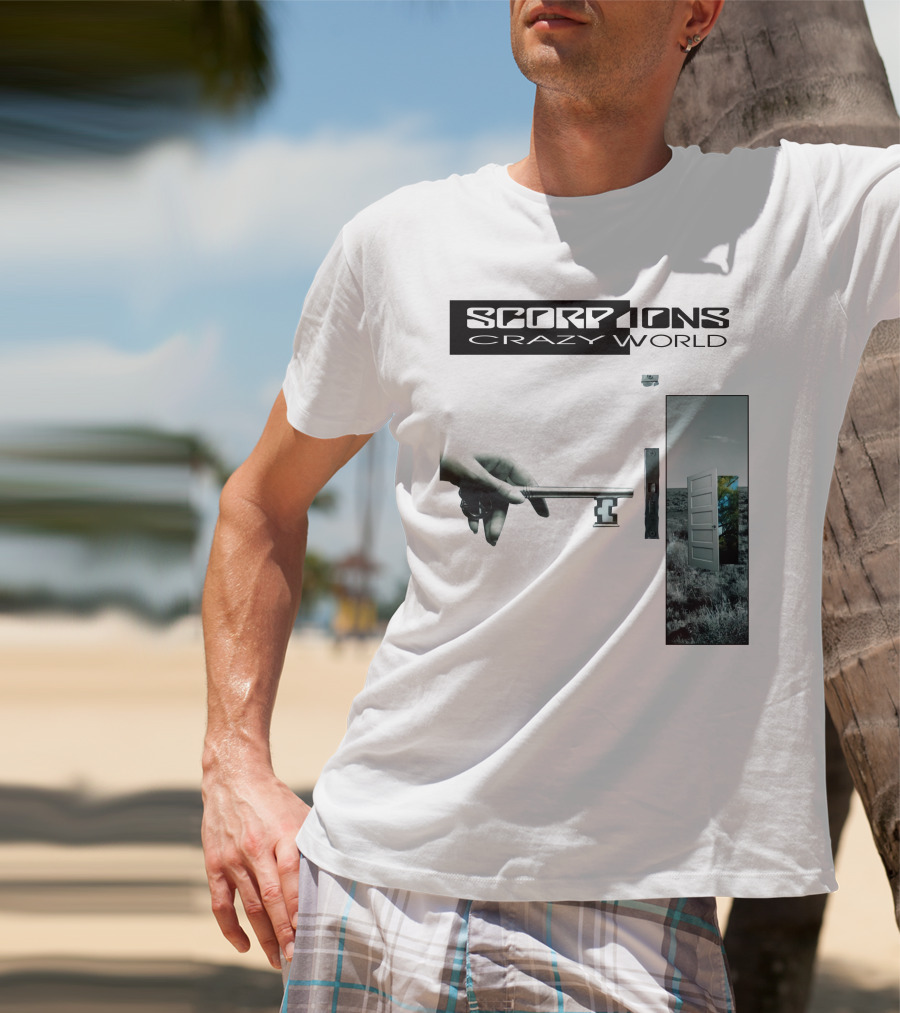 Scorpions Crazy World Key And Door Landscape T-Shirt