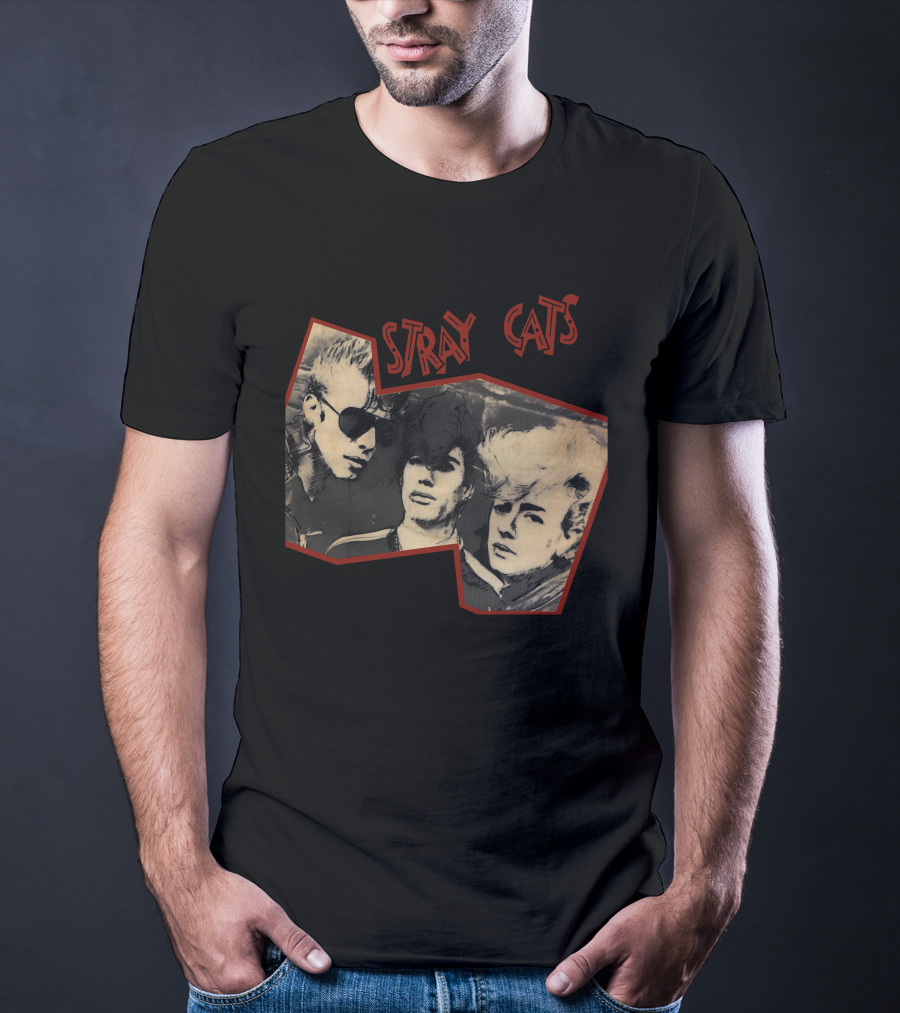 Stray Cats Vintage Trio T-Shirt