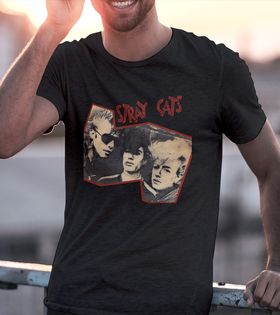 Stray Cats Vintage Trio T-Shirt