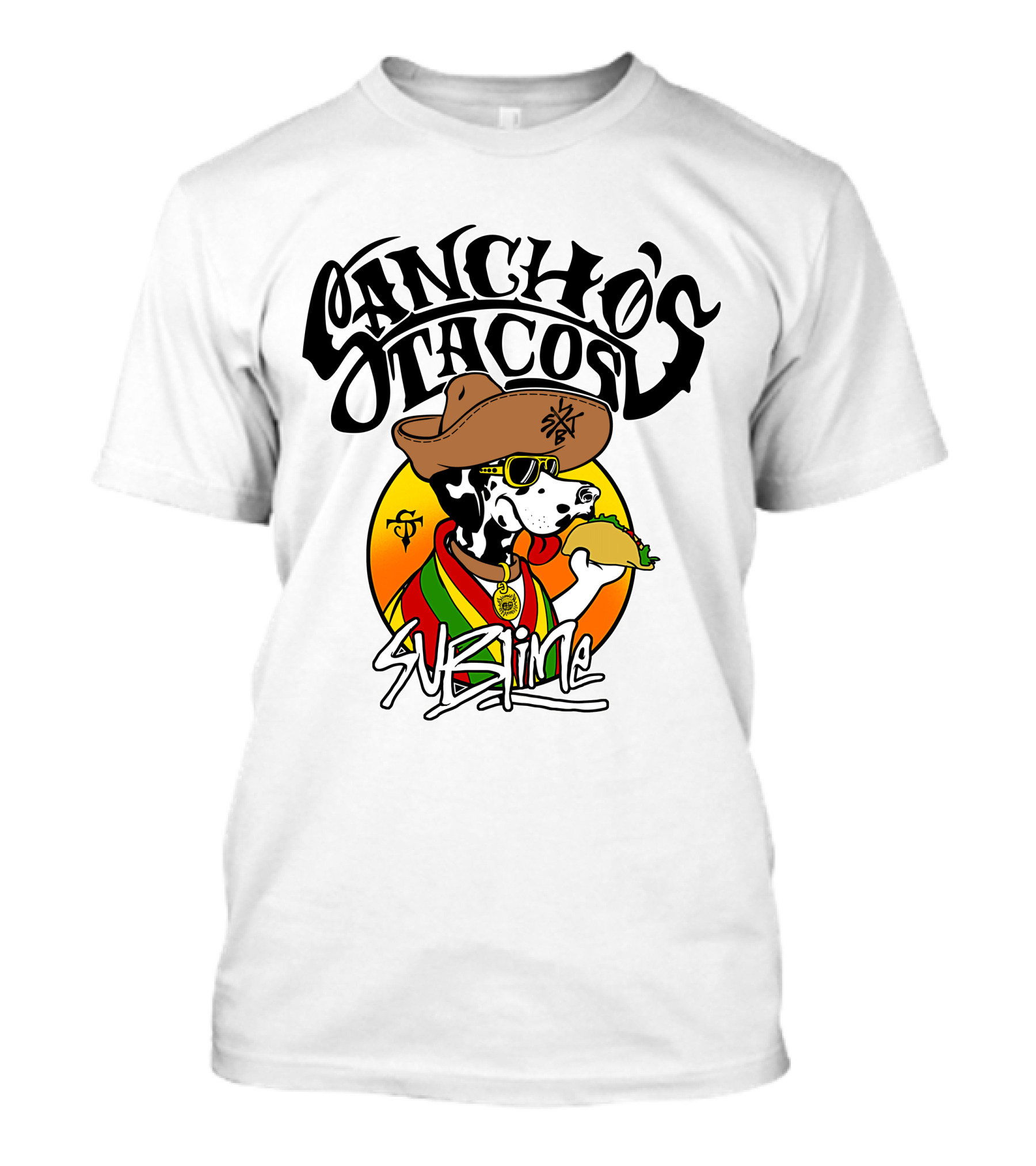 Sancho's Tacos Sublime Cow Eating Taco T-Shirt