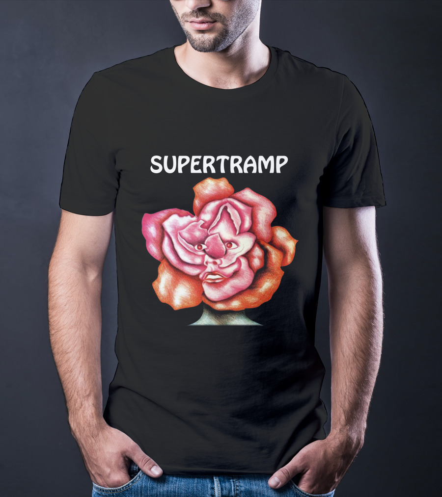 Supertramp Surreal Face Flower T-Shirt