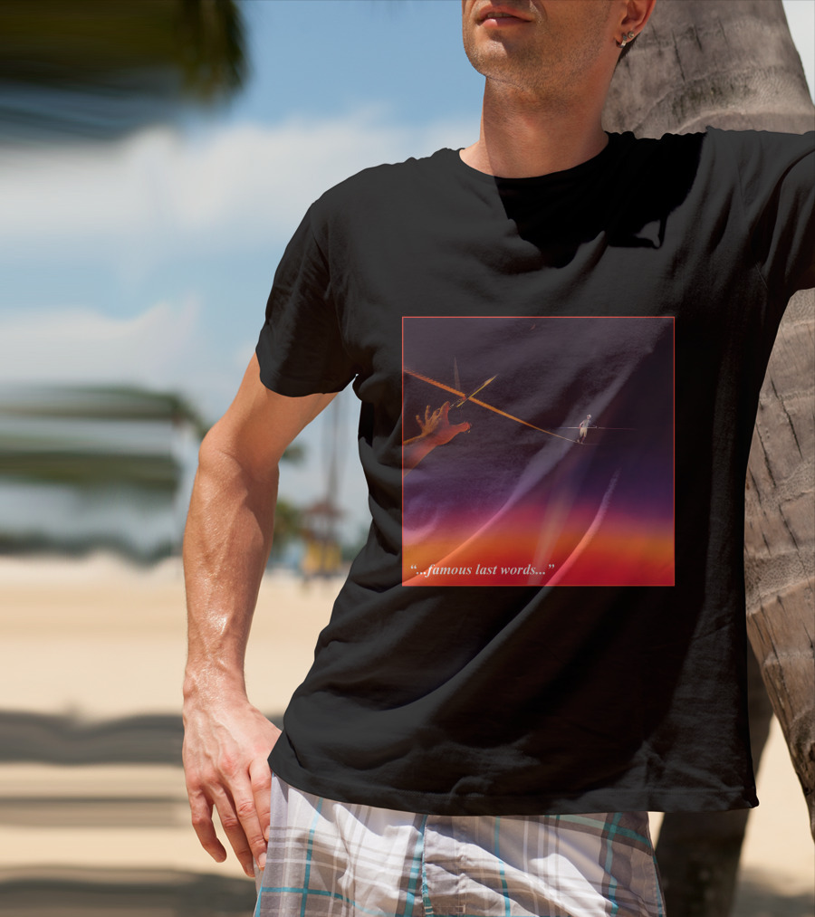 Famous Last Words Tightrope Walker And Scissors Tension T-Shirt