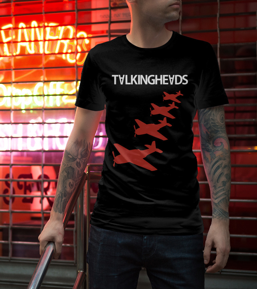 Talking Heads Red Airplanes Formation T-Shirt