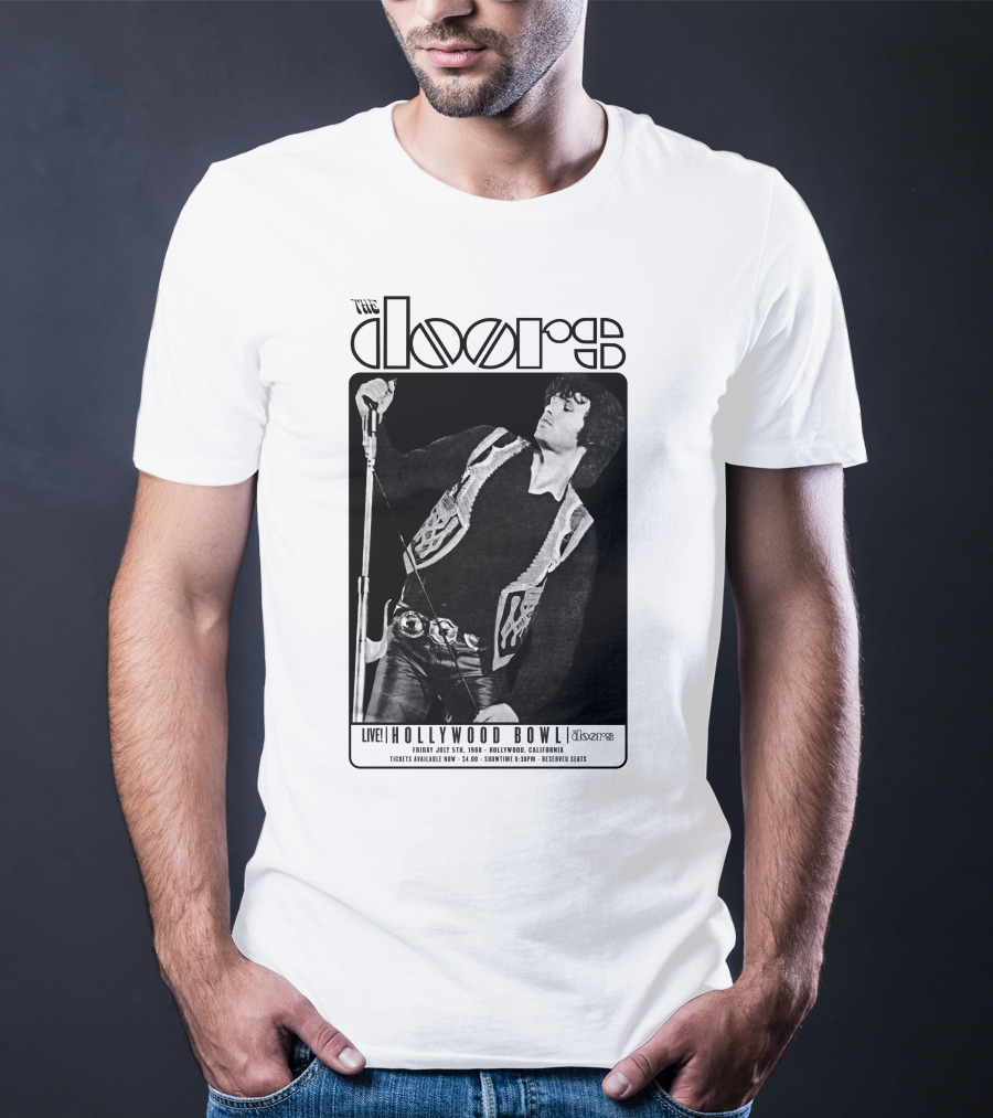 The Doors Live Hollywood Bowl July 5Th 1968 Tickets Available 14.00 Showtime 8:30Pm Reserved Seats T-Shirt