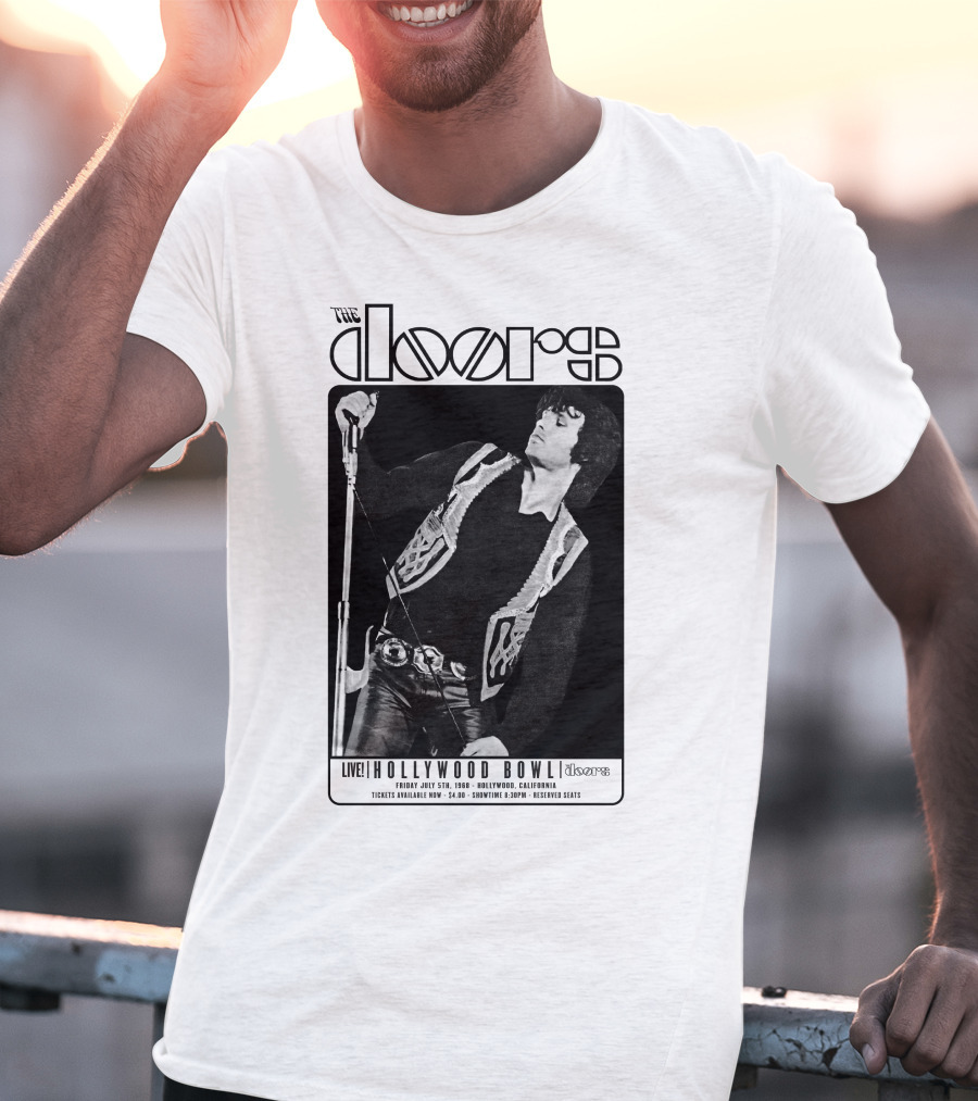 The Doors Live Hollywood Bowl July 5Th 1968 Tickets Available 14.00 Showtime 8:30Pm Reserved Seats T-Shirt