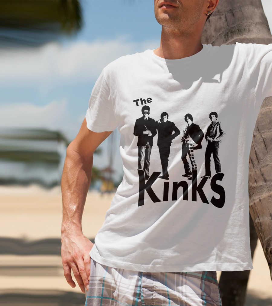 The Kinks Vintage Band Silhouette Classic Rock T-Shirt
