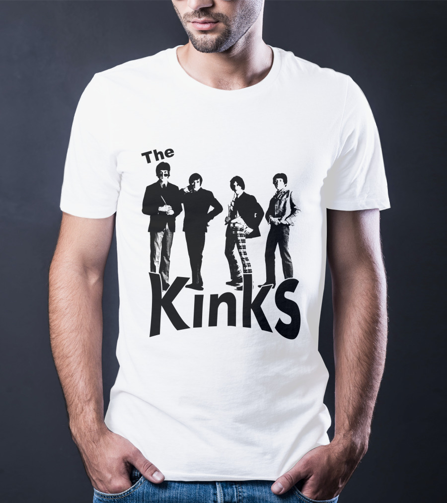 The Kinks Vintage Band Silhouette Classic Rock T-Shirt