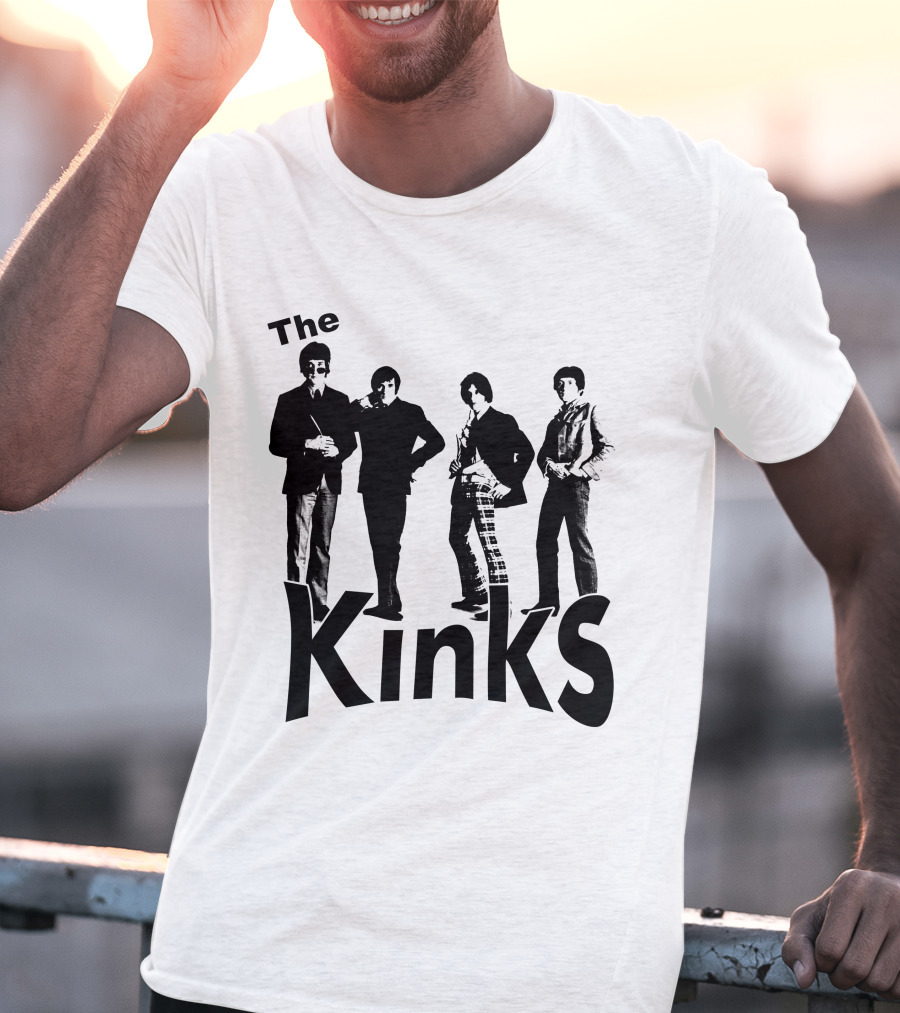 The Kinks Vintage Band Silhouette Classic Rock T-Shirt