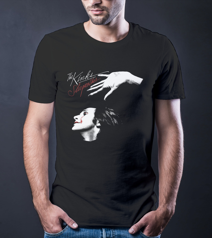 The Kinks Sleepwalker Face Profile With Hand Gesture T-Shirt