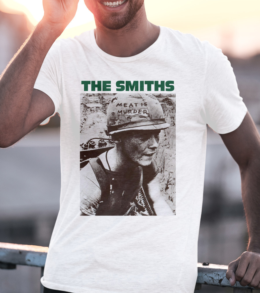 The Smiths Meat Is Murder Vintage Soldier Helmet T-Shirt