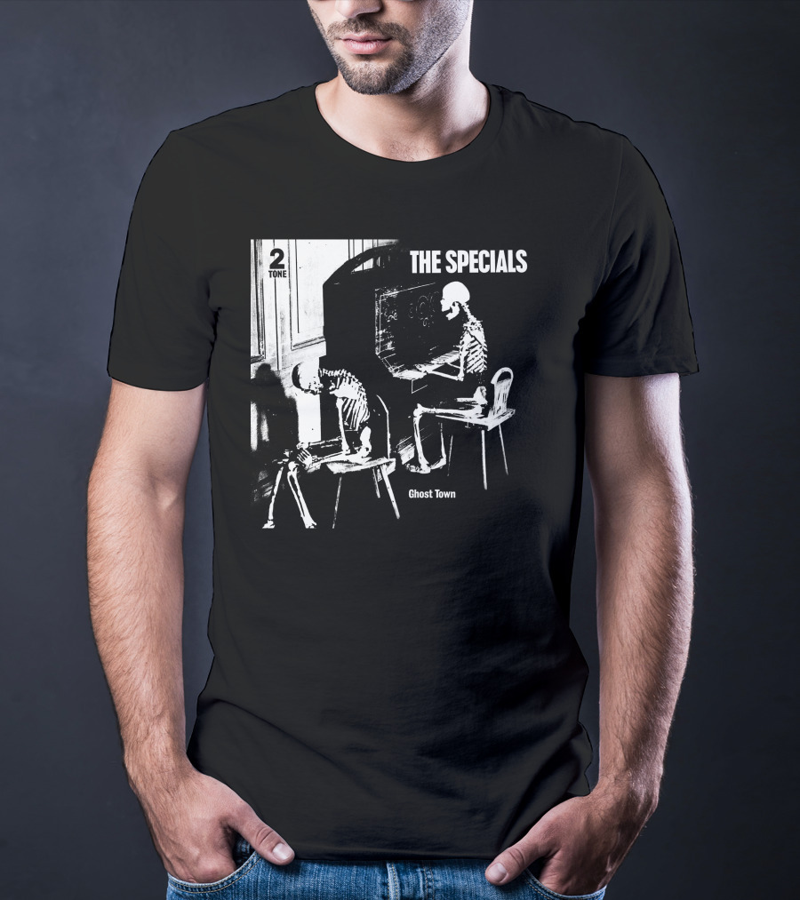 Tone The Specials Ghost Town Skeleton Piano T-Shirt