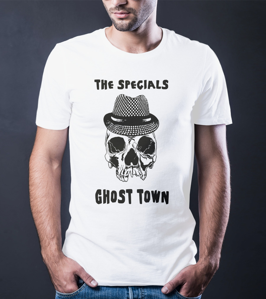 The Specials Ghost Town Skull Hat T-Shirt