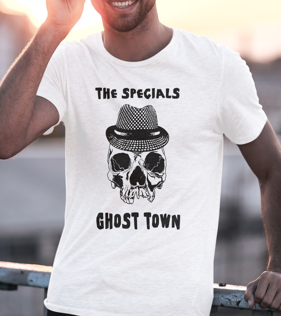 The Specials Ghost Town Skull Hat T-Shirt