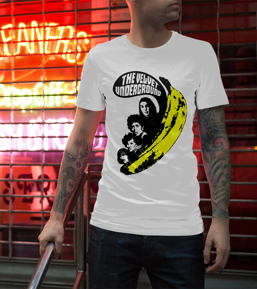The Velvet Underground Iconic Banana Art Featuring Band Members T-Shirt