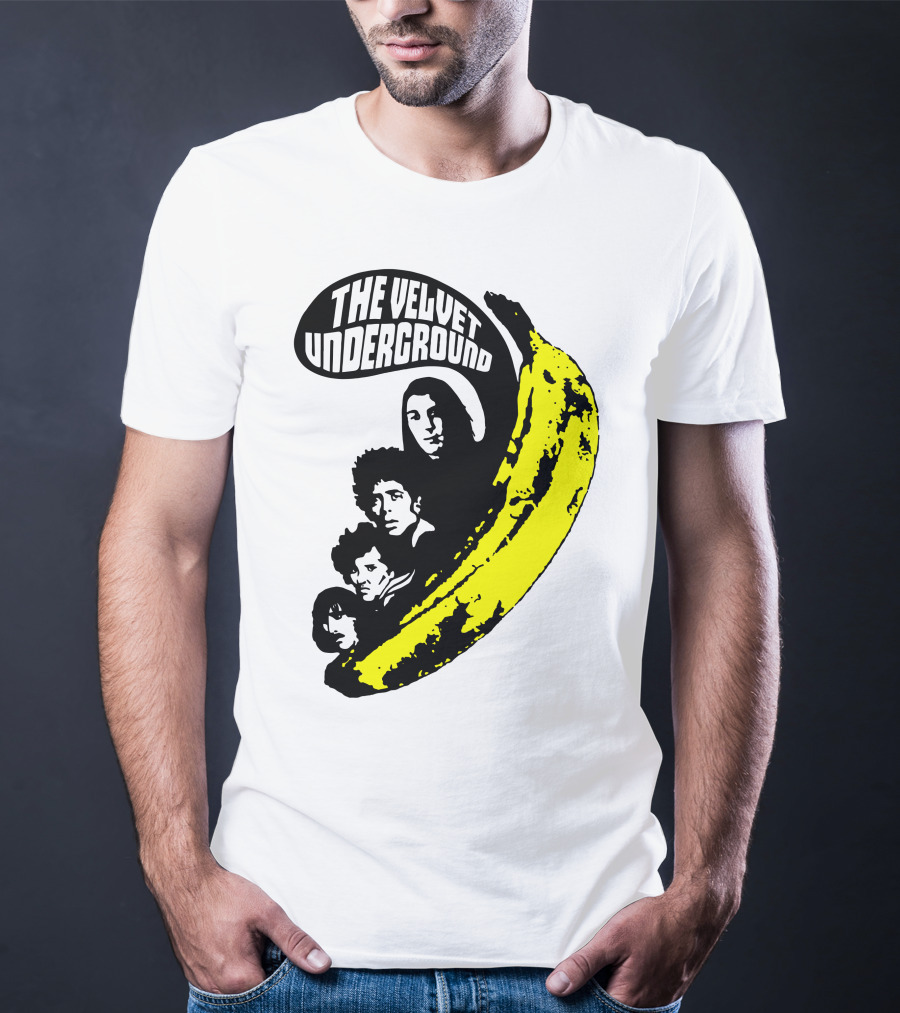 The Velvet Underground Iconic Banana Art Featuring Band Members T-Shirt