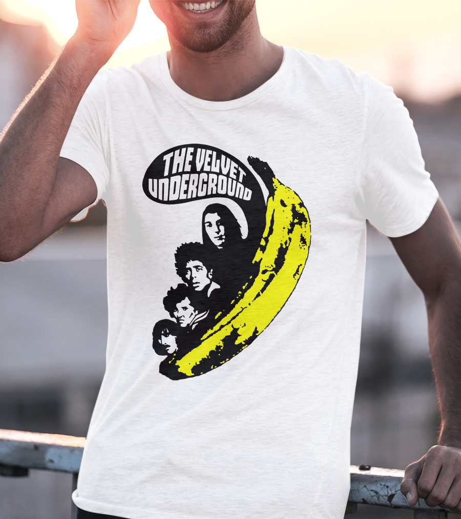 The Velvet Underground Iconic Banana Art Featuring Band Members T-Shirt