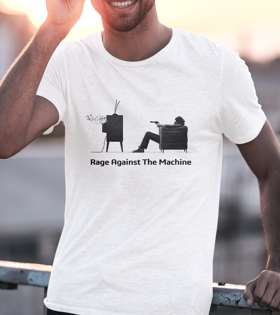 Rage Against The Machine Tv Explosion Reclining Figure T-Shirt