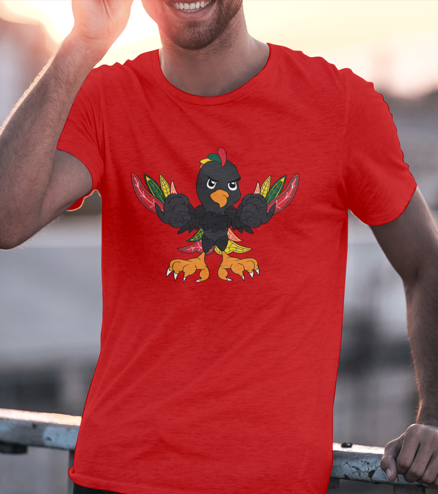 Chicago Blackhawks Angry Bird Fan Art T-Shirt