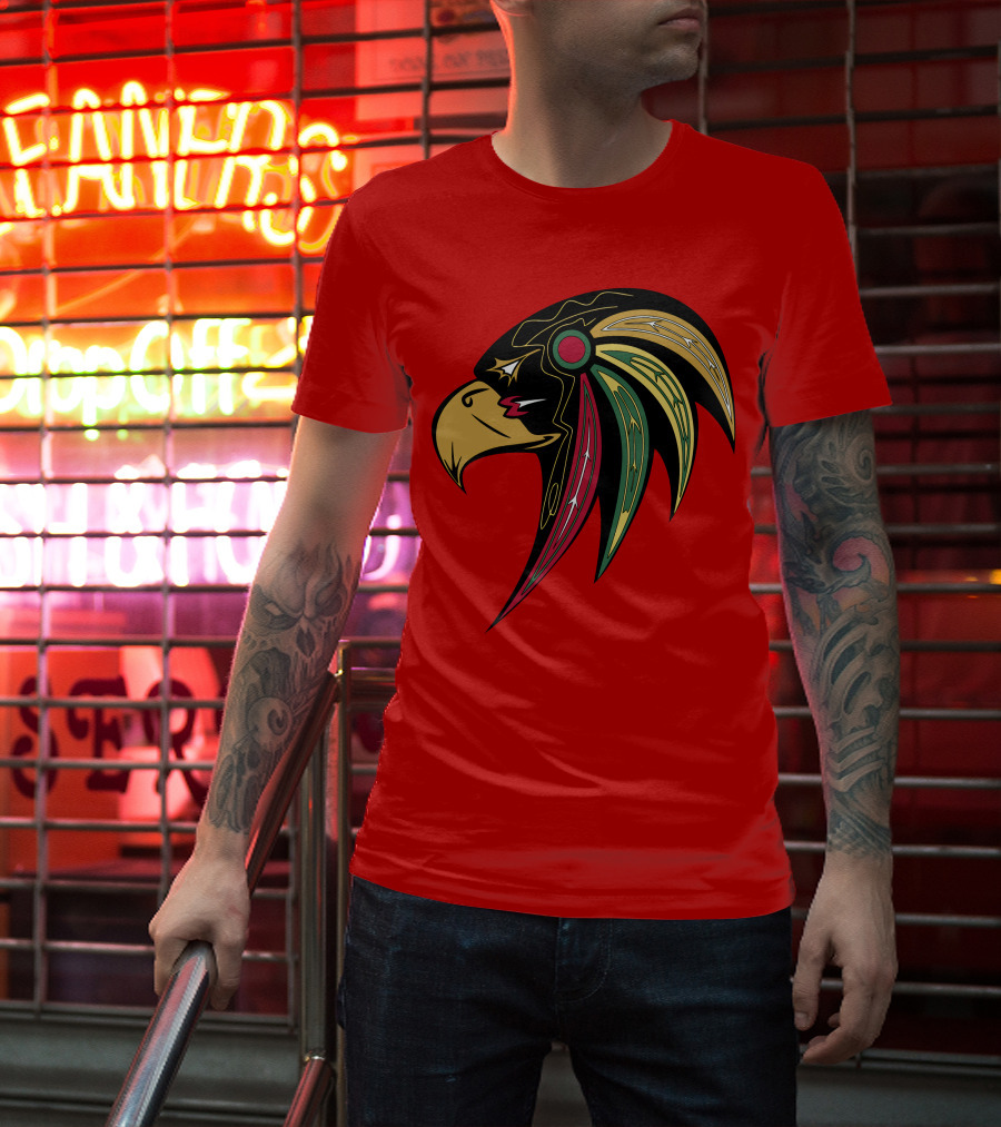 Chicago Blackhawks Stylized Hawk Head T-Shirt