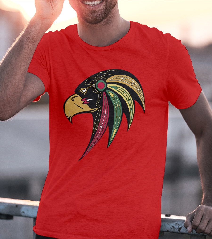 Chicago Blackhawks Stylized Hawk Head T-Shirt