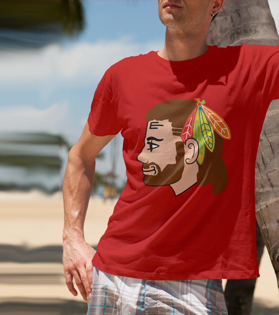 Chicago Blackhawks Tribute Red Feather Symbol T-Shirt