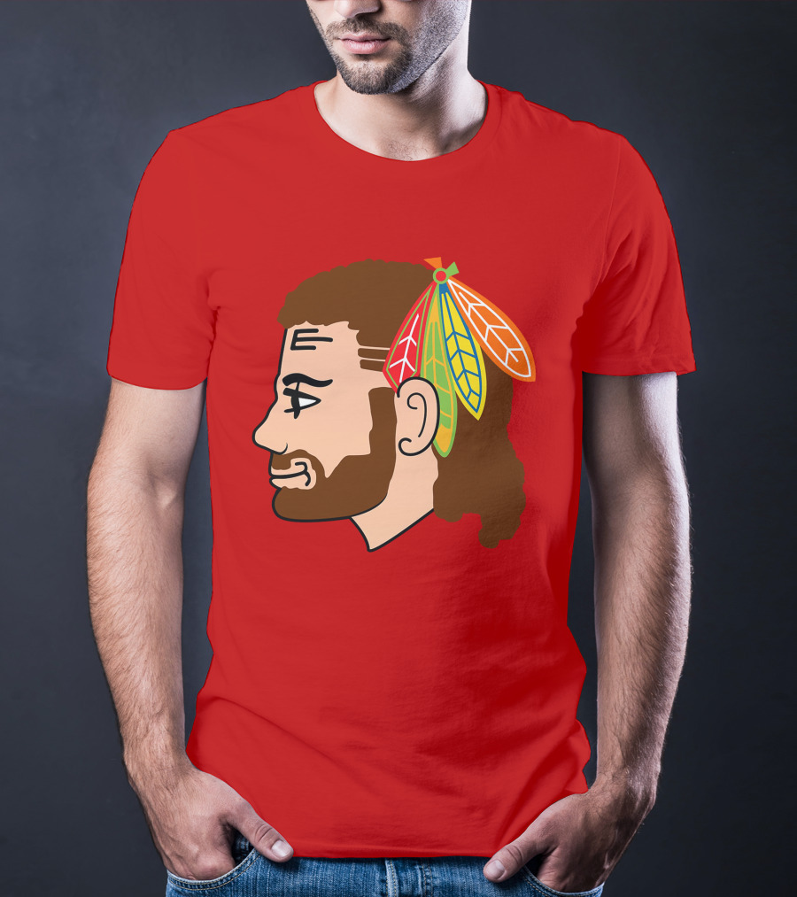 Chicago Blackhawks Tribute Red Feather Symbol T-Shirt