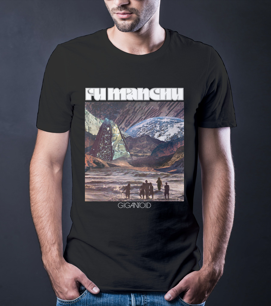 Fu Manchu Gigantoid Beach Pyramid Earth Scene T-Shirt