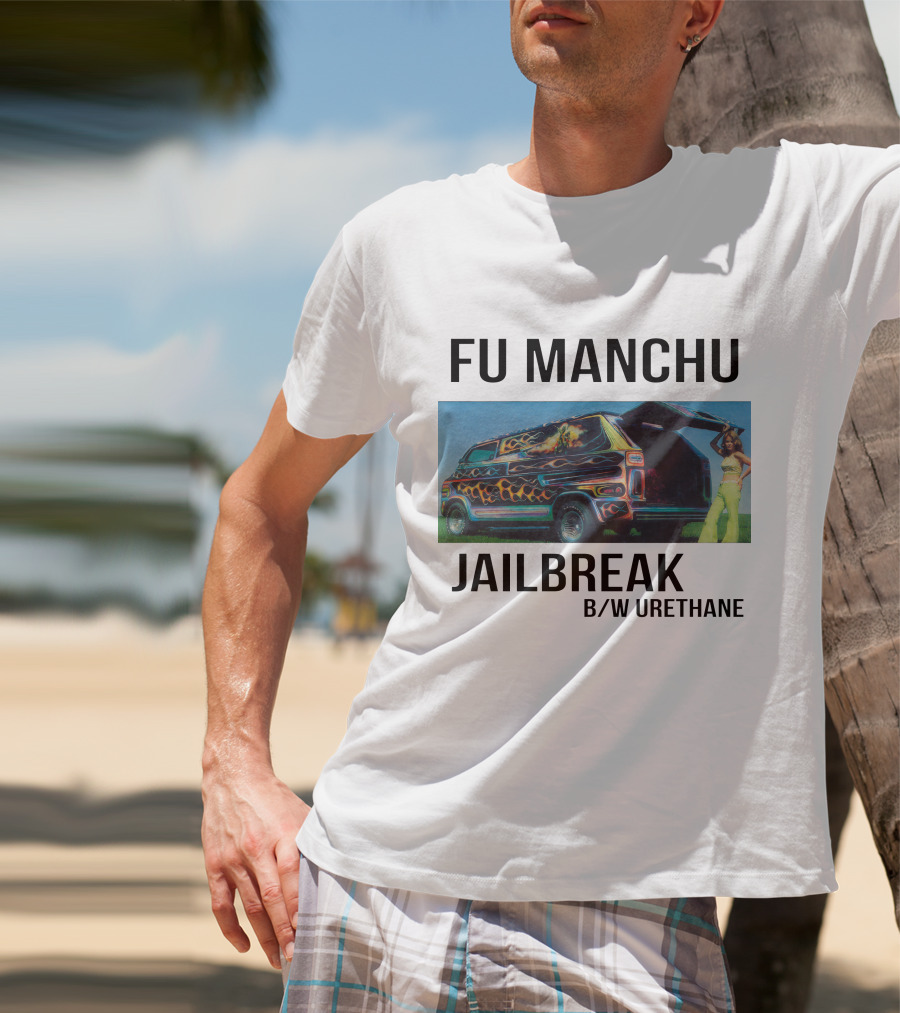 Fu Manchu Jailbreak B/W Urethane Van Art T-Shirt