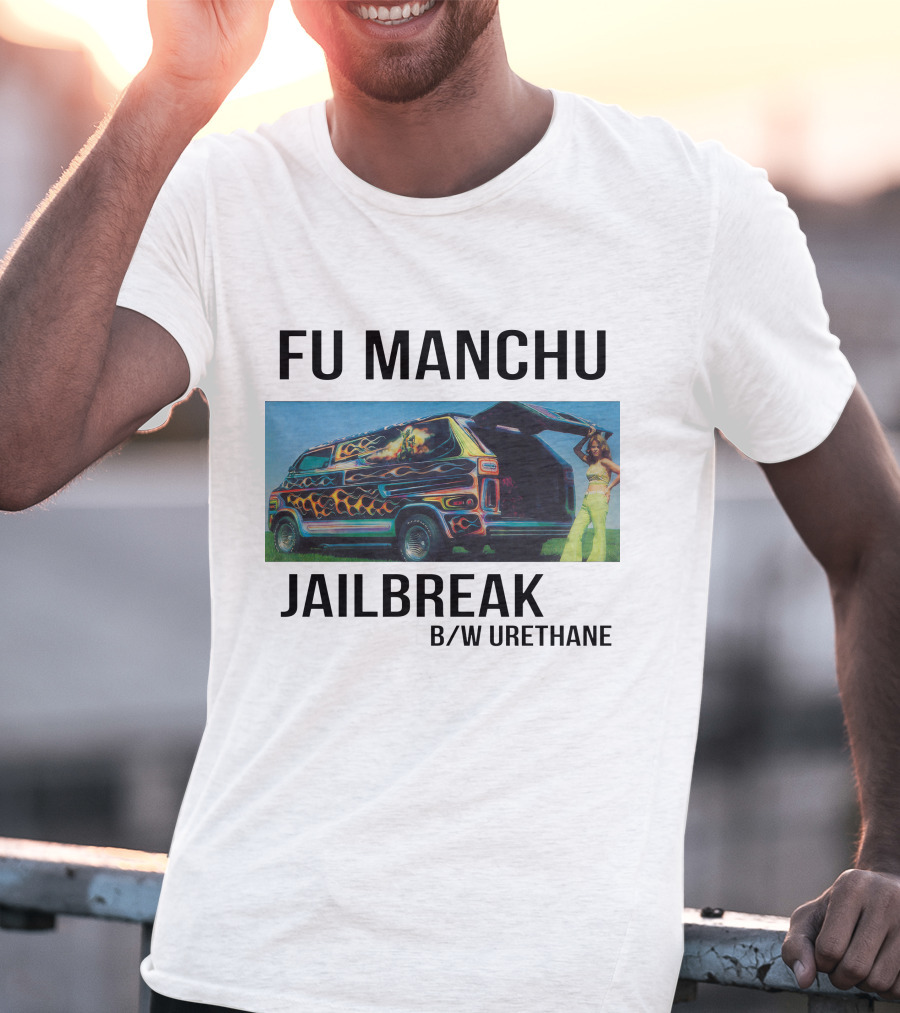 Fu Manchu Jailbreak B/W Urethane Van Art T-Shirt