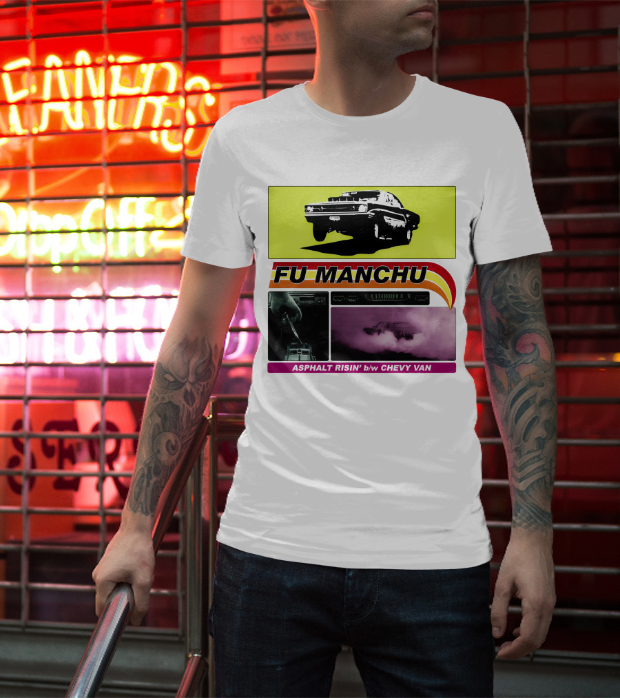Fu Manchu Asphalt Risin' B/W Chevy Van T-Shirt
