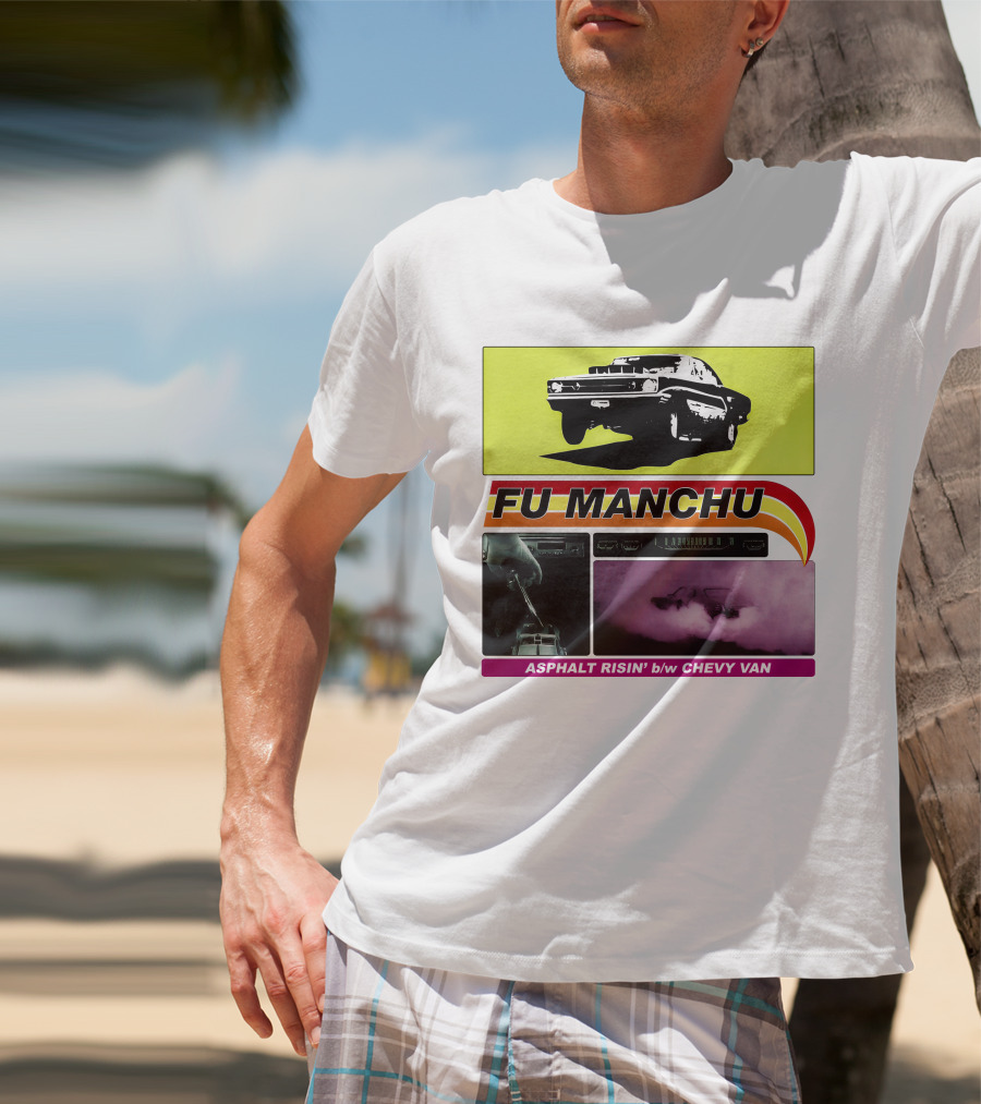 Fu Manchu Asphalt Risin' B/W Chevy Van T-Shirt