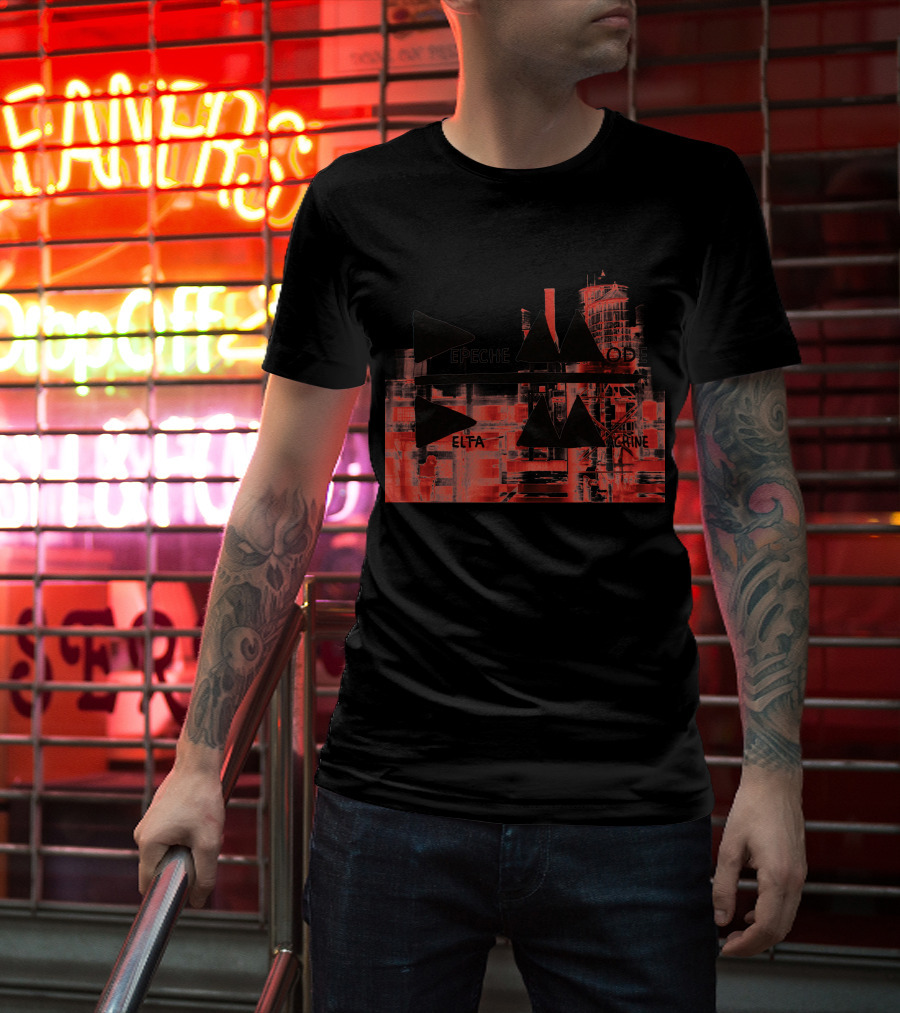 Depeche Mode Delta Machine Industrial Red Triangles T-Shirt