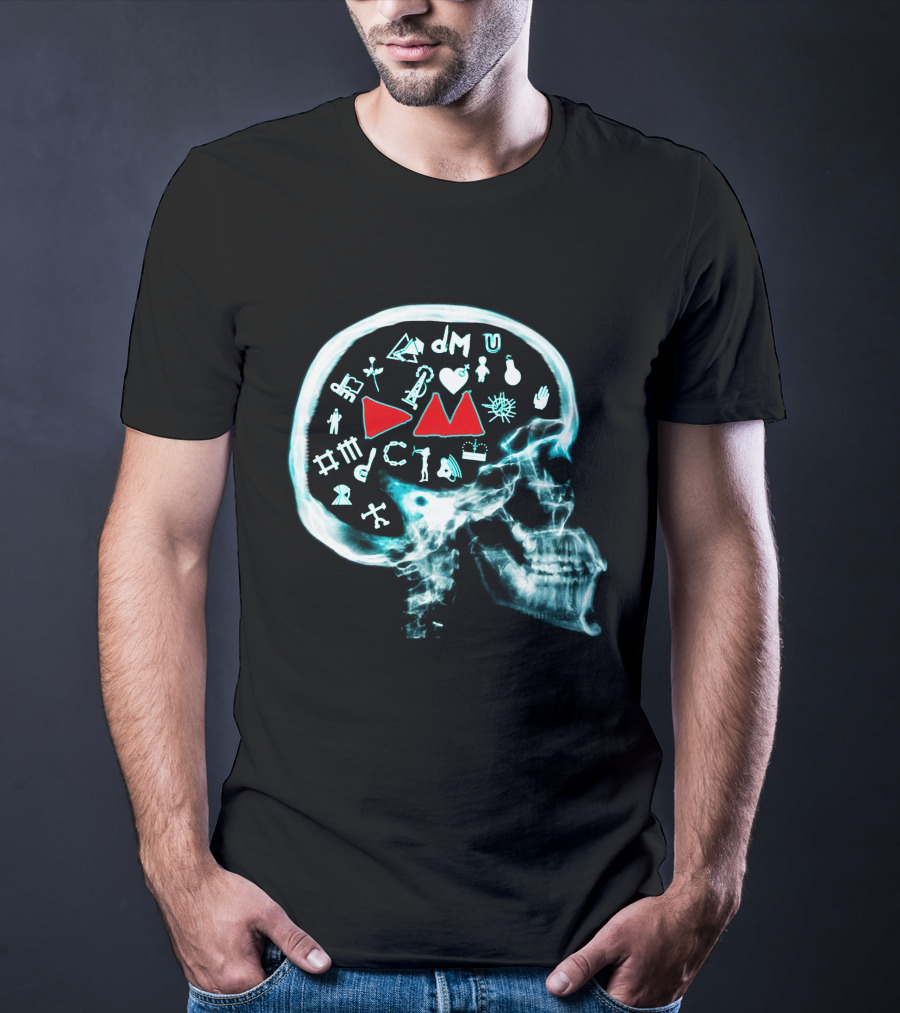 Depeche Mode Dm X-Ray Skull Symbols And Iconic Motif T-Shirt