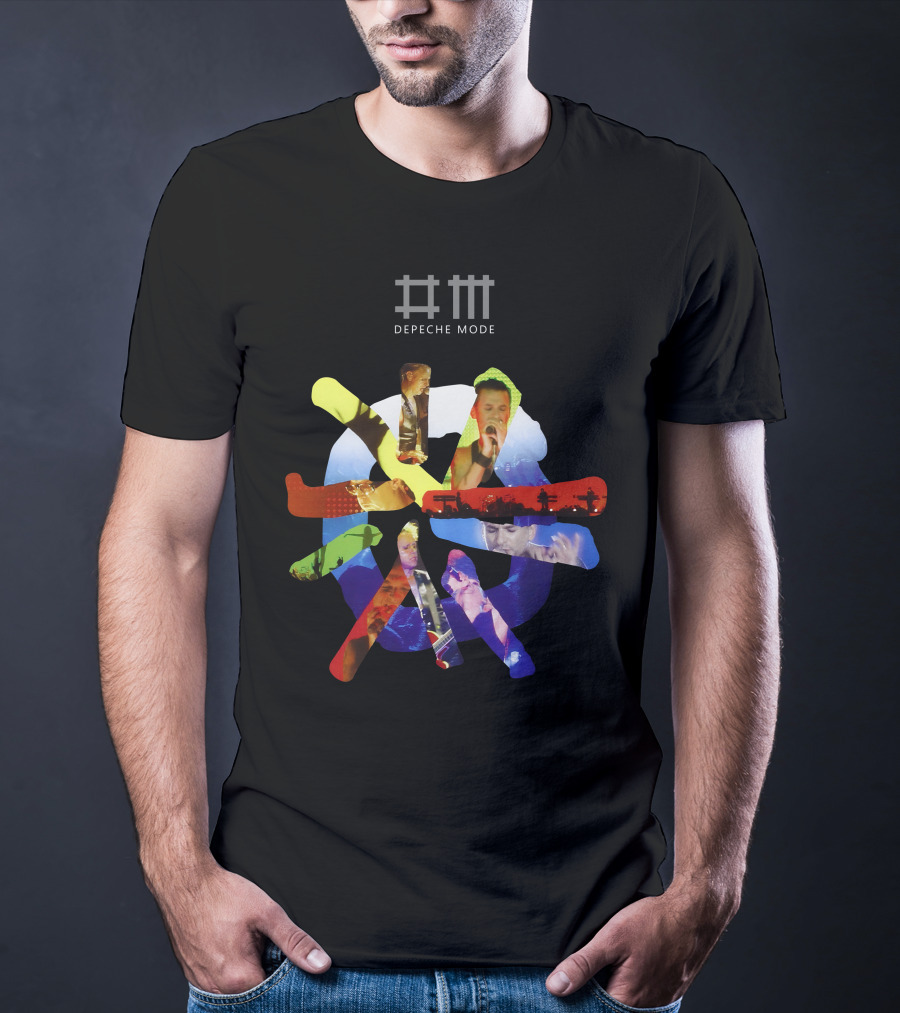 Depeche Mode Colorful Band Silhouette Collage T-Shirt