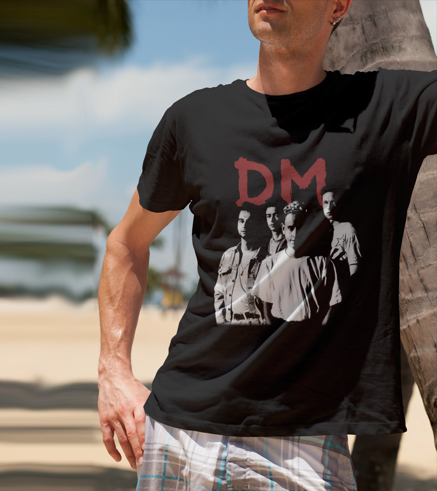 Dm Depeche Mode 11 Band Members Black And White T-Shirt