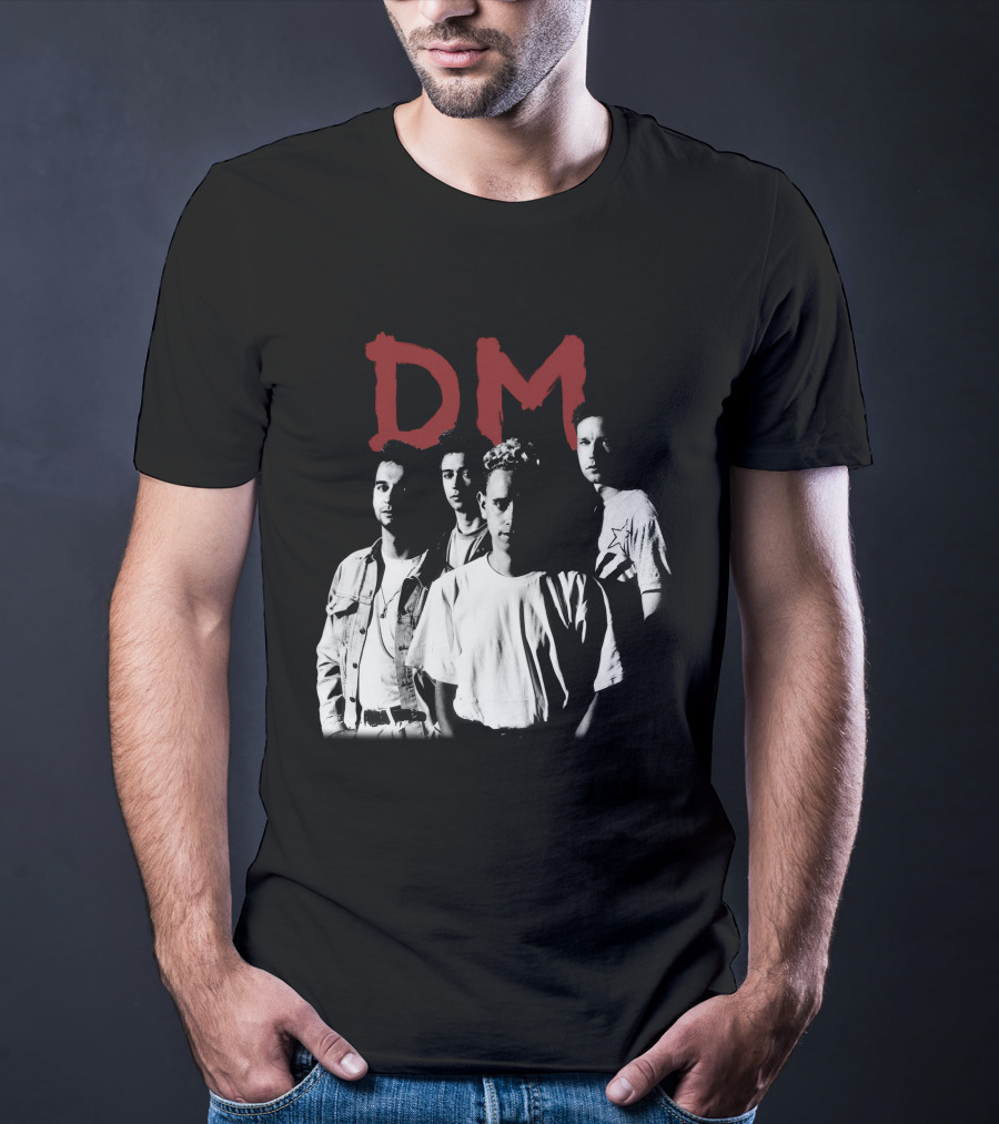 Dm Depeche Mode 11 Band Members Black And White T-Shirt