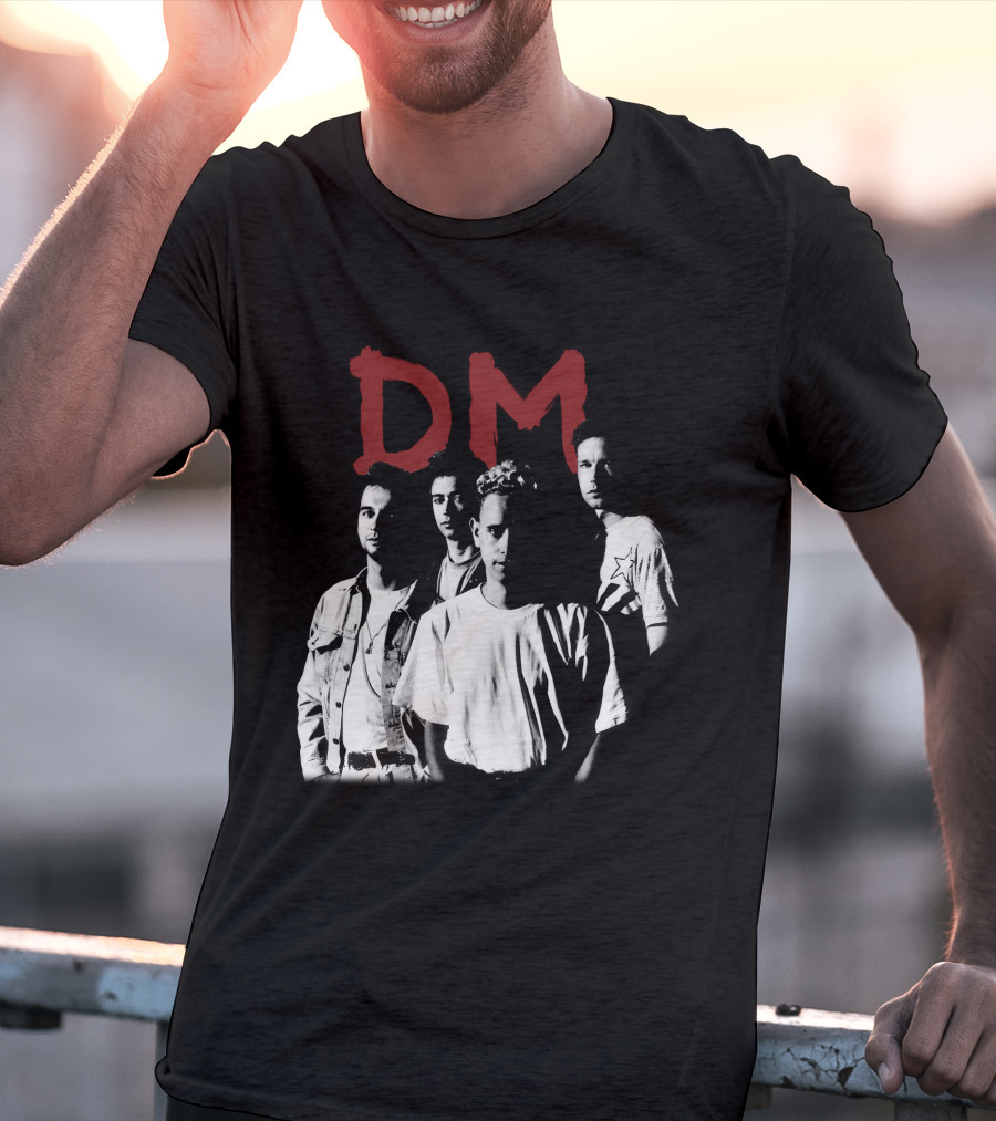 Dm Depeche Mode 11 Band Members Black And White T-Shirt