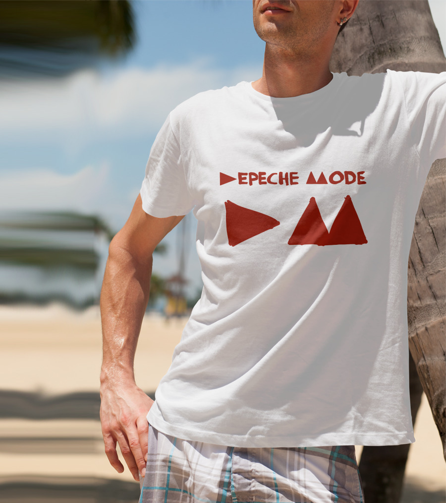 Depeche Mode Triangle Symbol Red Theme T-Shirt