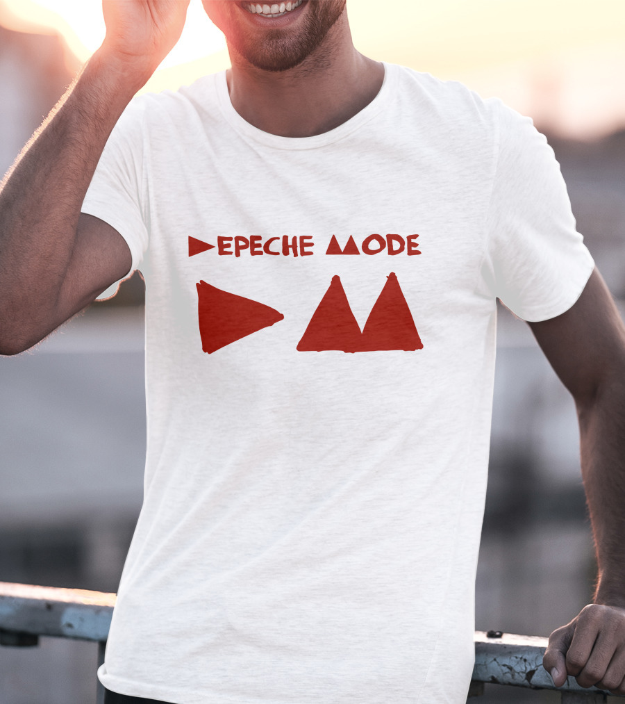Depeche Mode Triangle Symbol Red Theme T-Shirt