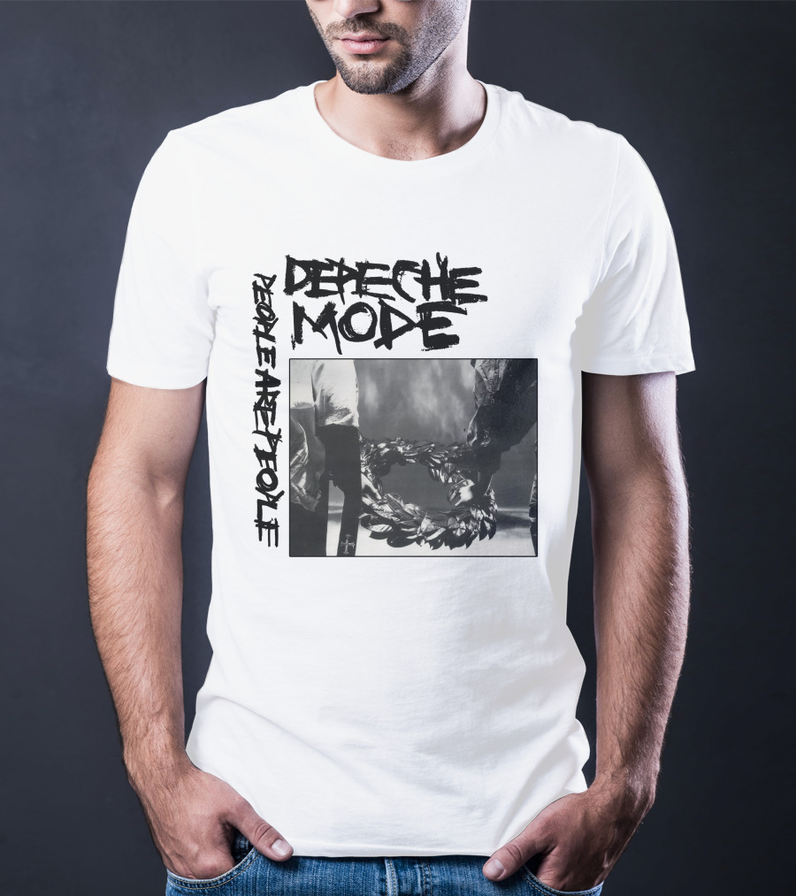 Depeche Mode People Are People Wreath Monochrome T-Shirt