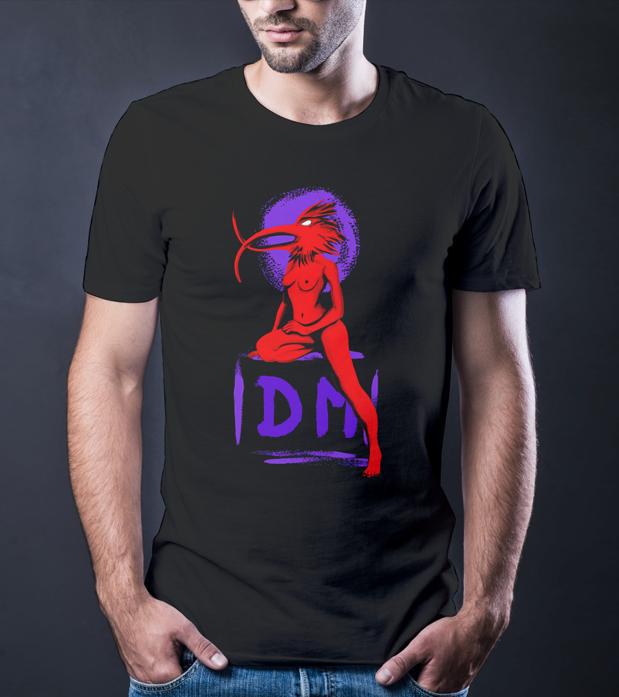Dpm Idm Bird-Headed Woman Sitting Art T-Shirt