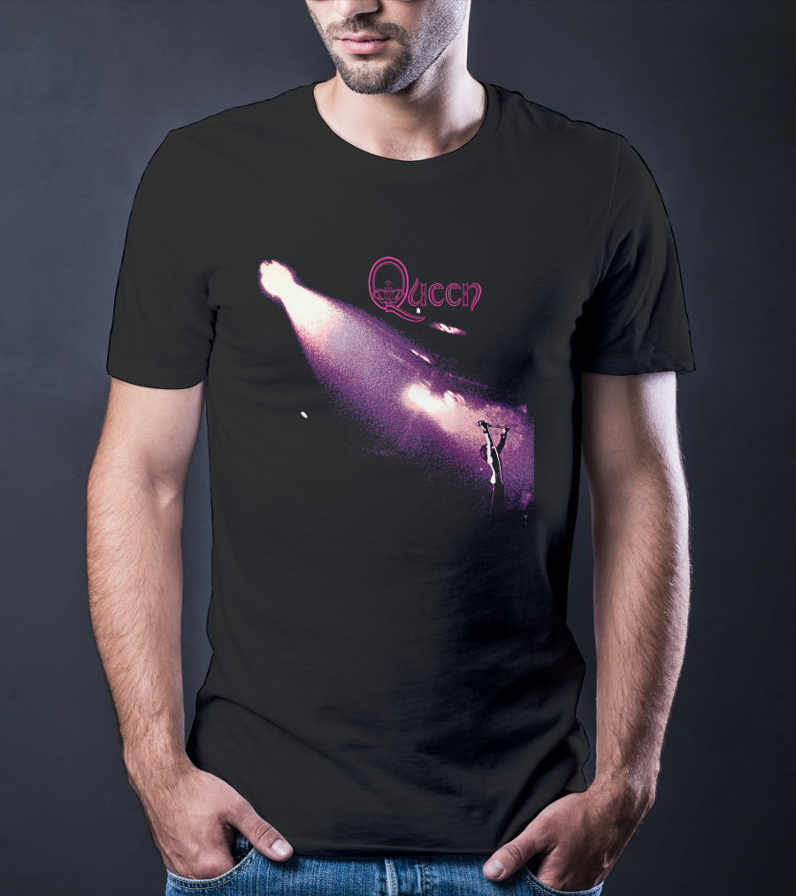 Queen Live Concert Stage Performance Spotlight Vibrant Night Scene T-Shirt