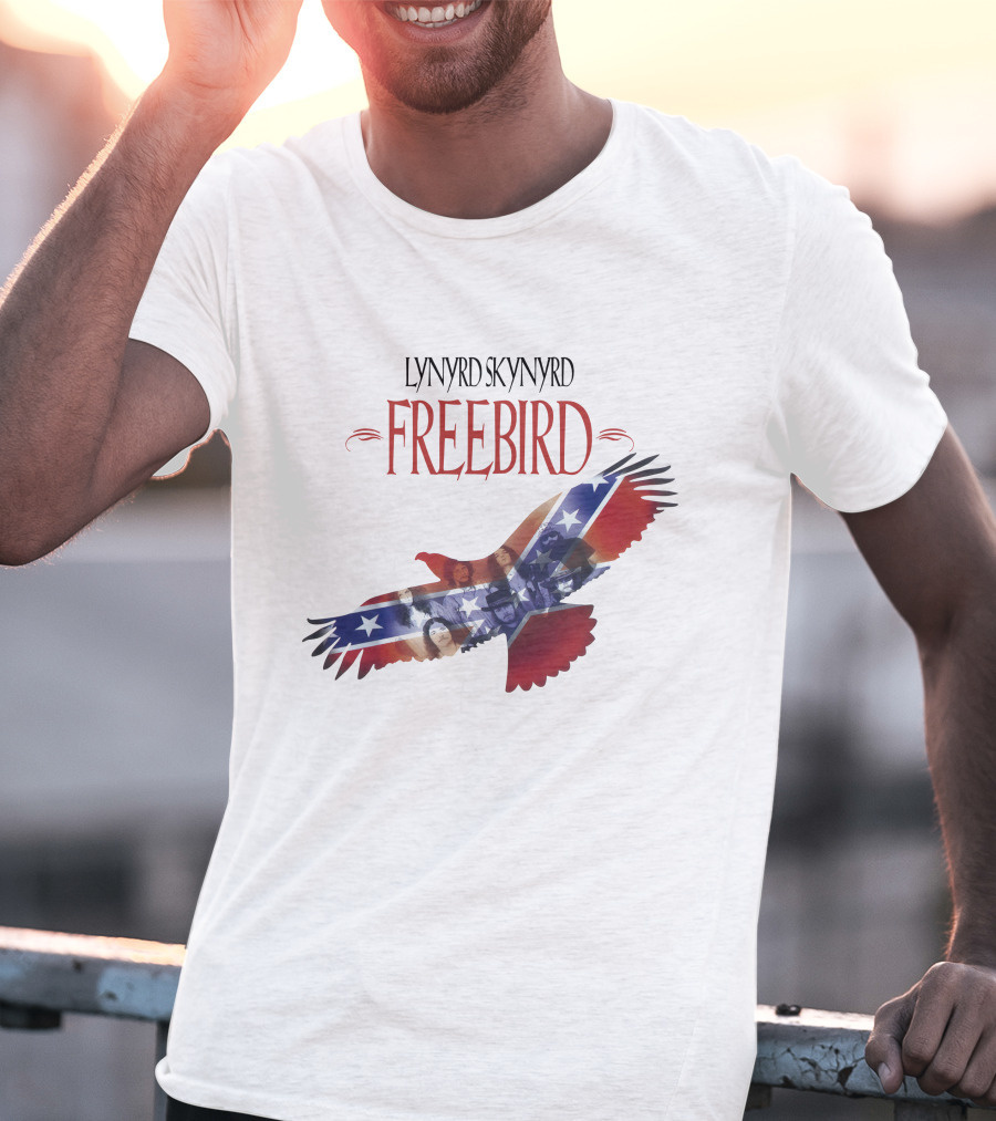 Lynyrd Skynyrd Freebird Confederate Flag Eagle T-Shirt