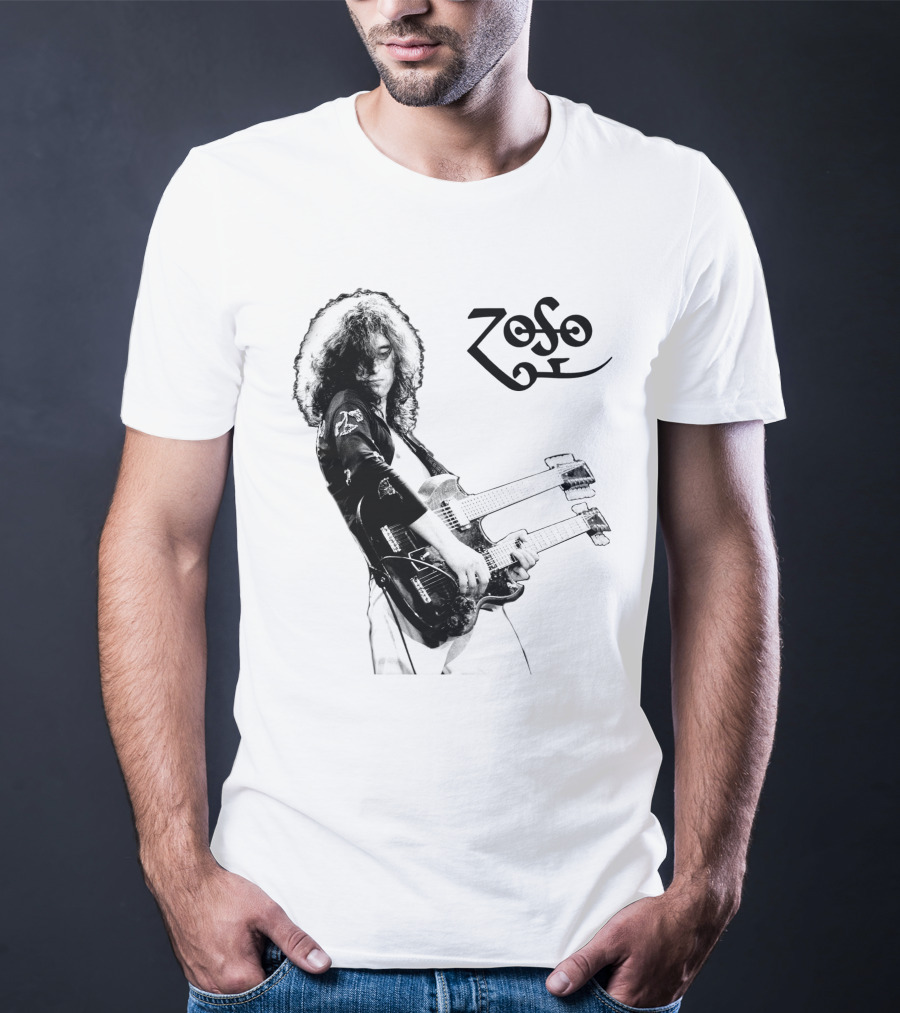 Zoso Lzp Double Neck Guitar T-Shirt