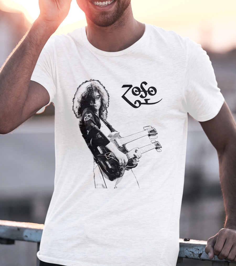 Zoso Lzp Double Neck Guitar T-Shirt