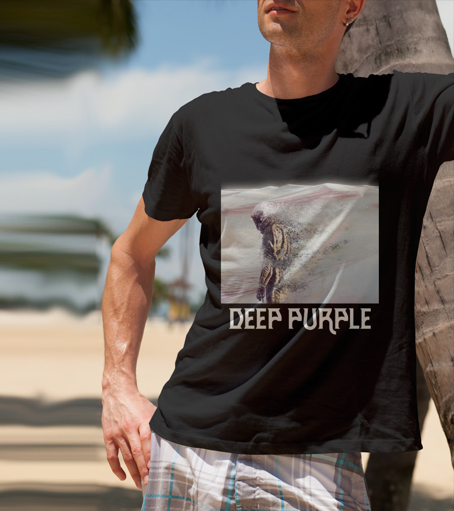 Deep Purple Sandstorm Soldier In Desert Scene T-Shirt