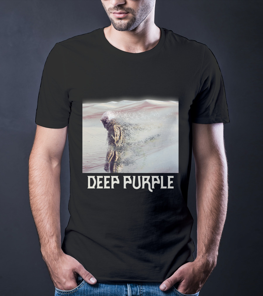 Deep Purple Sandstorm Soldier In Desert Scene T-Shirt