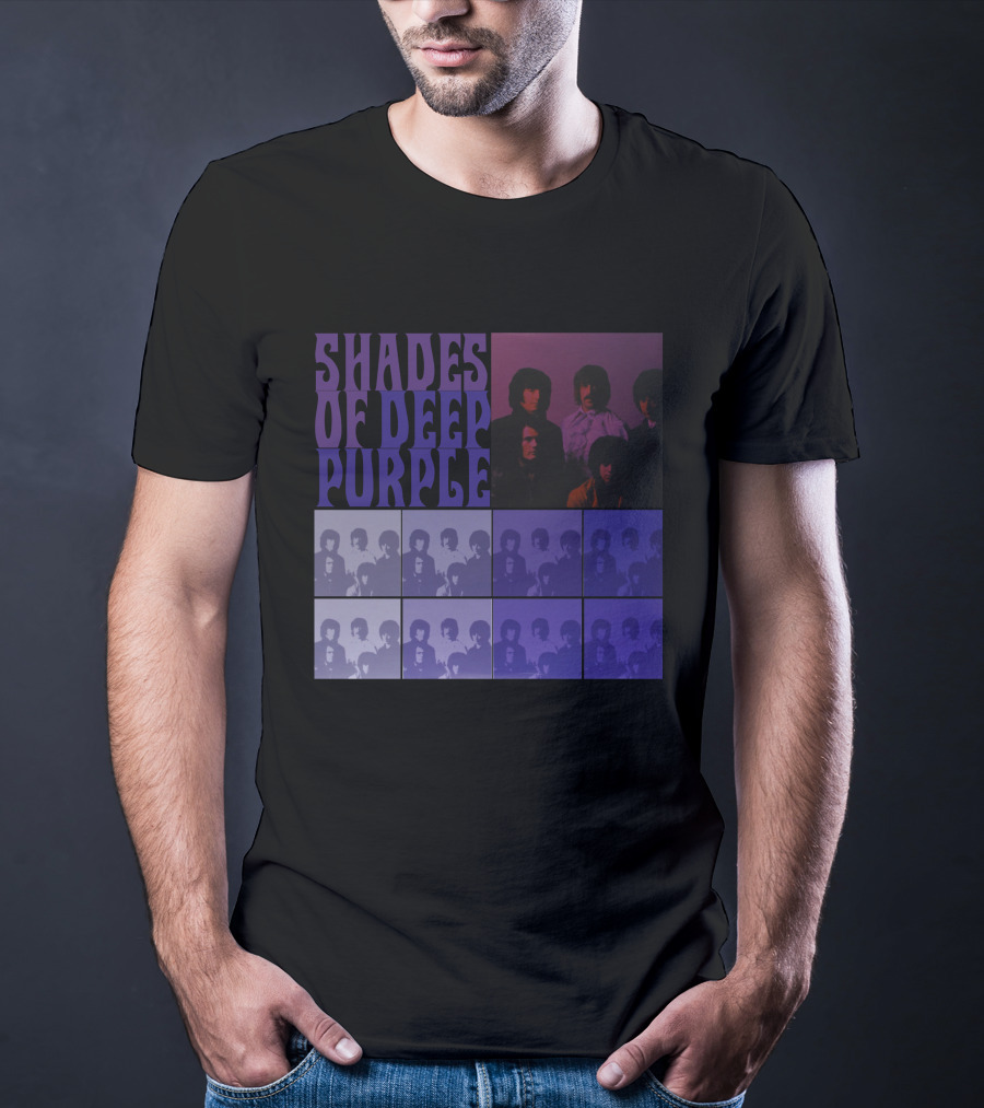 Shades Of Deep Purple Band Photo Collage T-Shirt