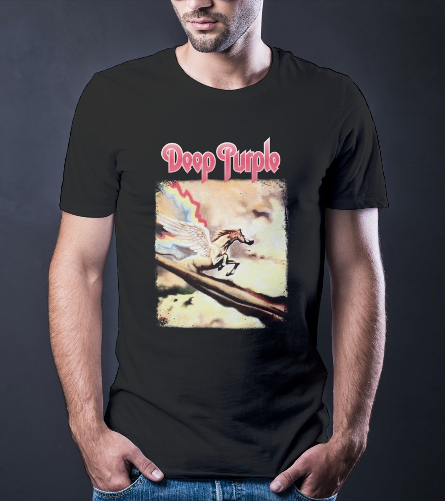 Deep Purple Flying Pegasus Art T-Shirt